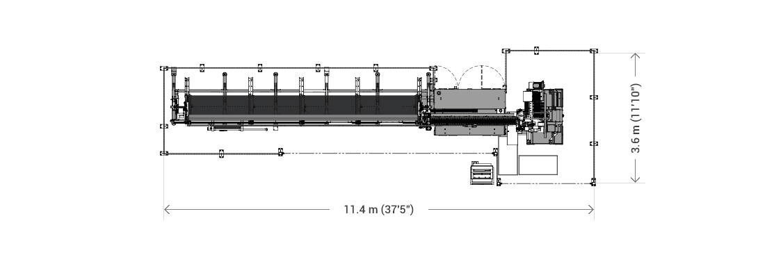 3-RUNNER - Basic machine layout bar feeding version with end-forming module&nbsp;