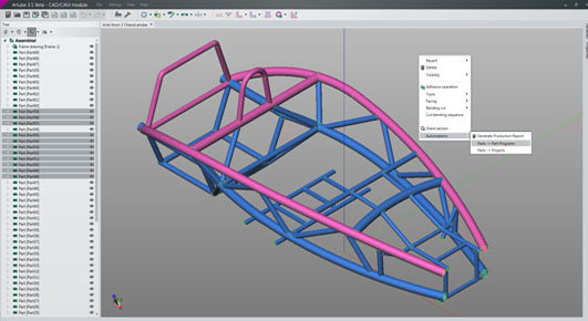 CAD/CAM programming software for tube laser cutting systems