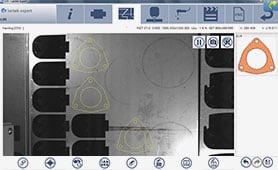Manual placement of the part on the sheet scraps  