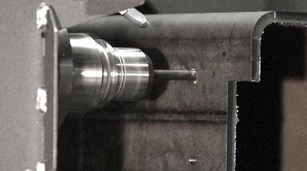 Tube deformation detection probe to correct cutting paths 