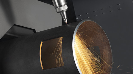 Thick-walled tube cut by fiber laser tube cutting machine