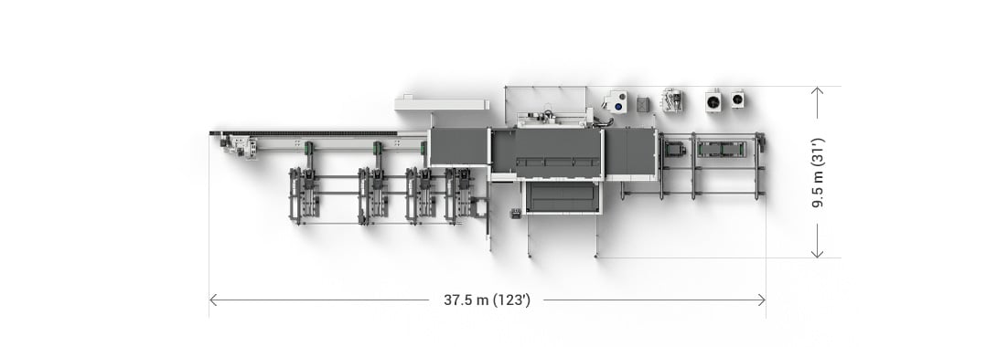Layout of the LT14 FIBER tube laser cutting machine
