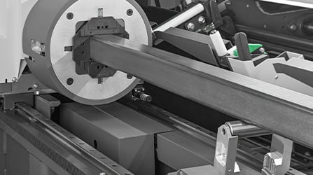 Endless rotation spindle for Lasertubes