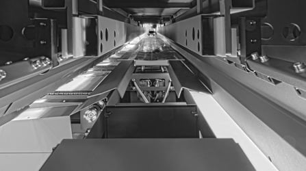 The platform in the unloader acts as a support for the tubes