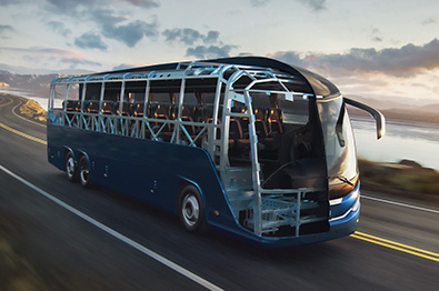 Bus frame produced with BLM GROUP tube laser machines