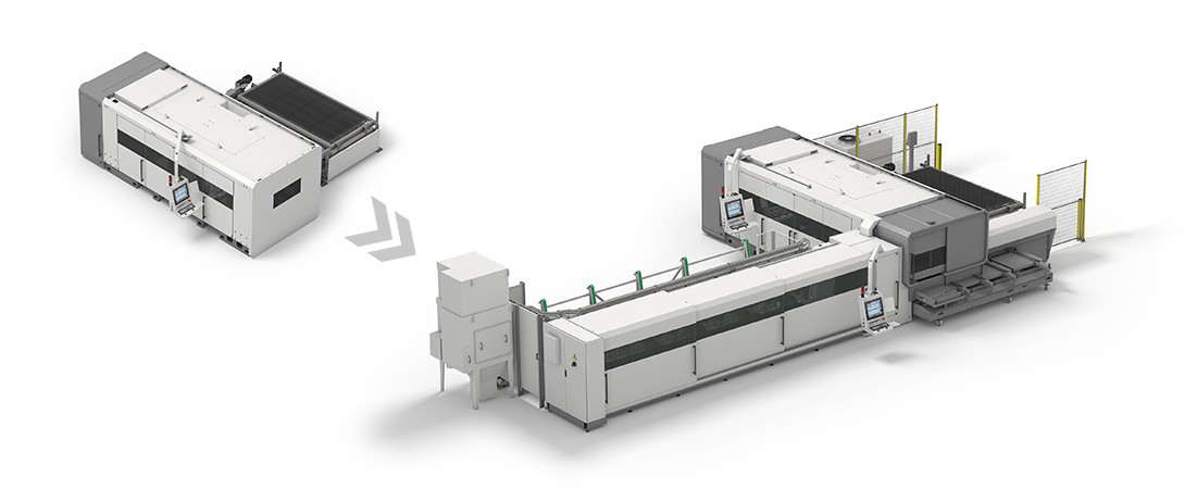 Completion of the next sheet working system with the laser tube cutting part