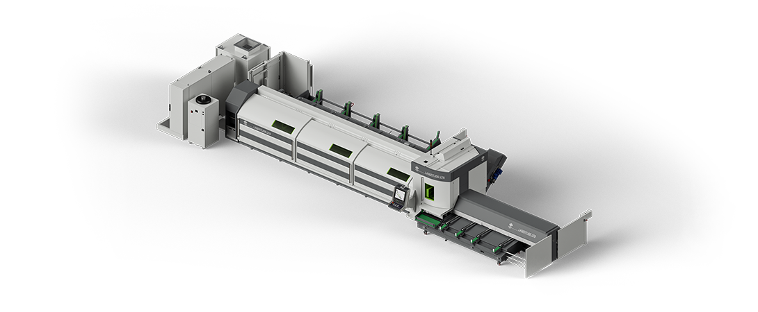 Laser tube cutting system with automatic set-up